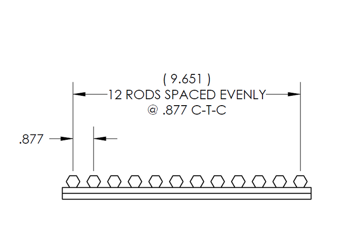 4490050846 WIDE 1/2" X 10.563" X 19.500" SS HEX GRATES, (3-PACK)