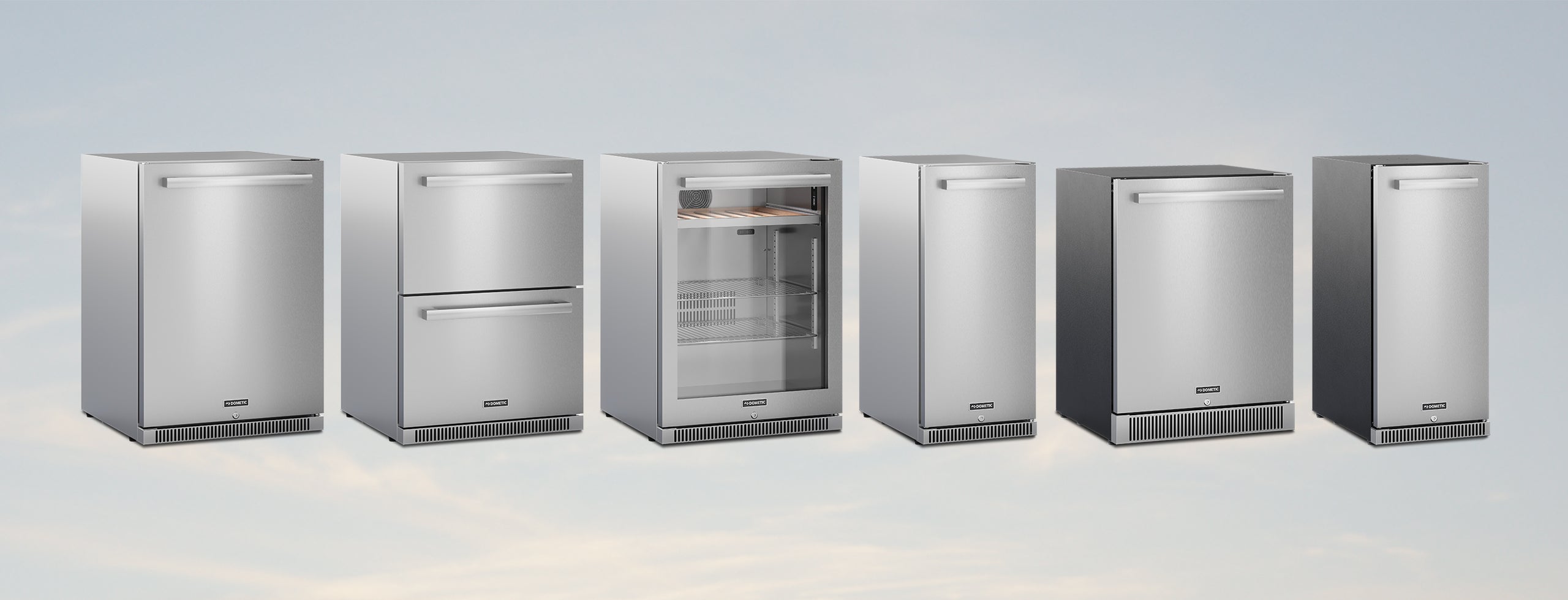 Dometic D Series 24 inch Outdoor Refrigerator with lock and