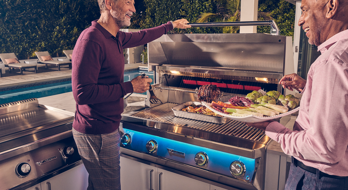 Twin Eagles outdoor kitchen and cooking